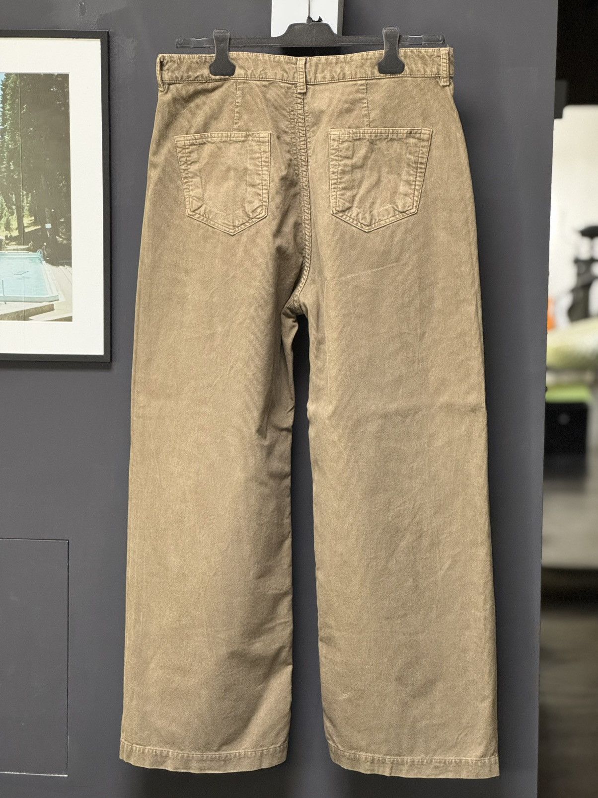 Rick Owens Drkshdw Lido | GETH Pants 33 Microcorduroy Pale Green Size US 33 - 4 Thumbnail
