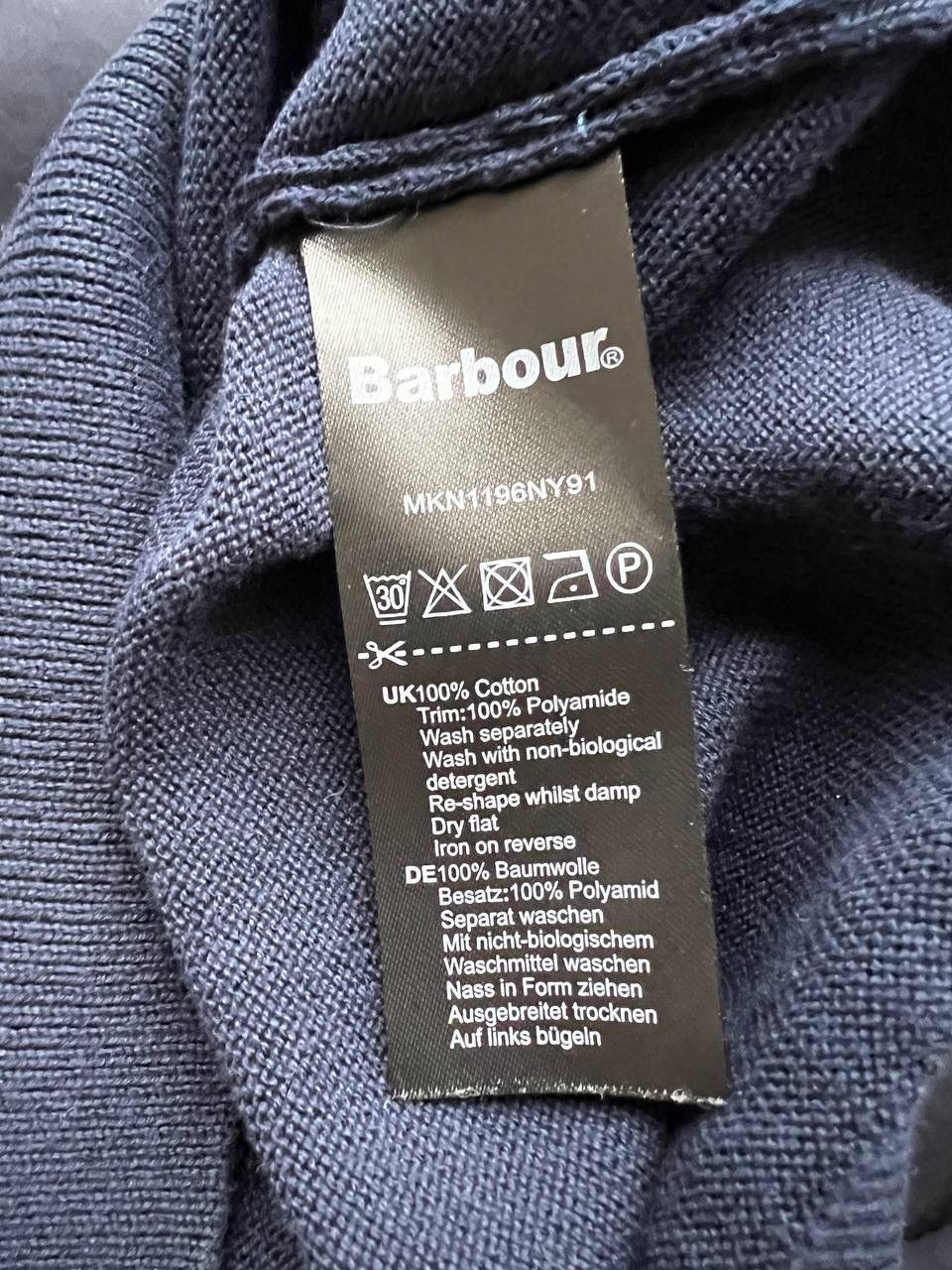 Barbour Barbour men's jacket dark blue with zipper size L Size US L / EU 52-54 / 3 - 9 Thumbnail