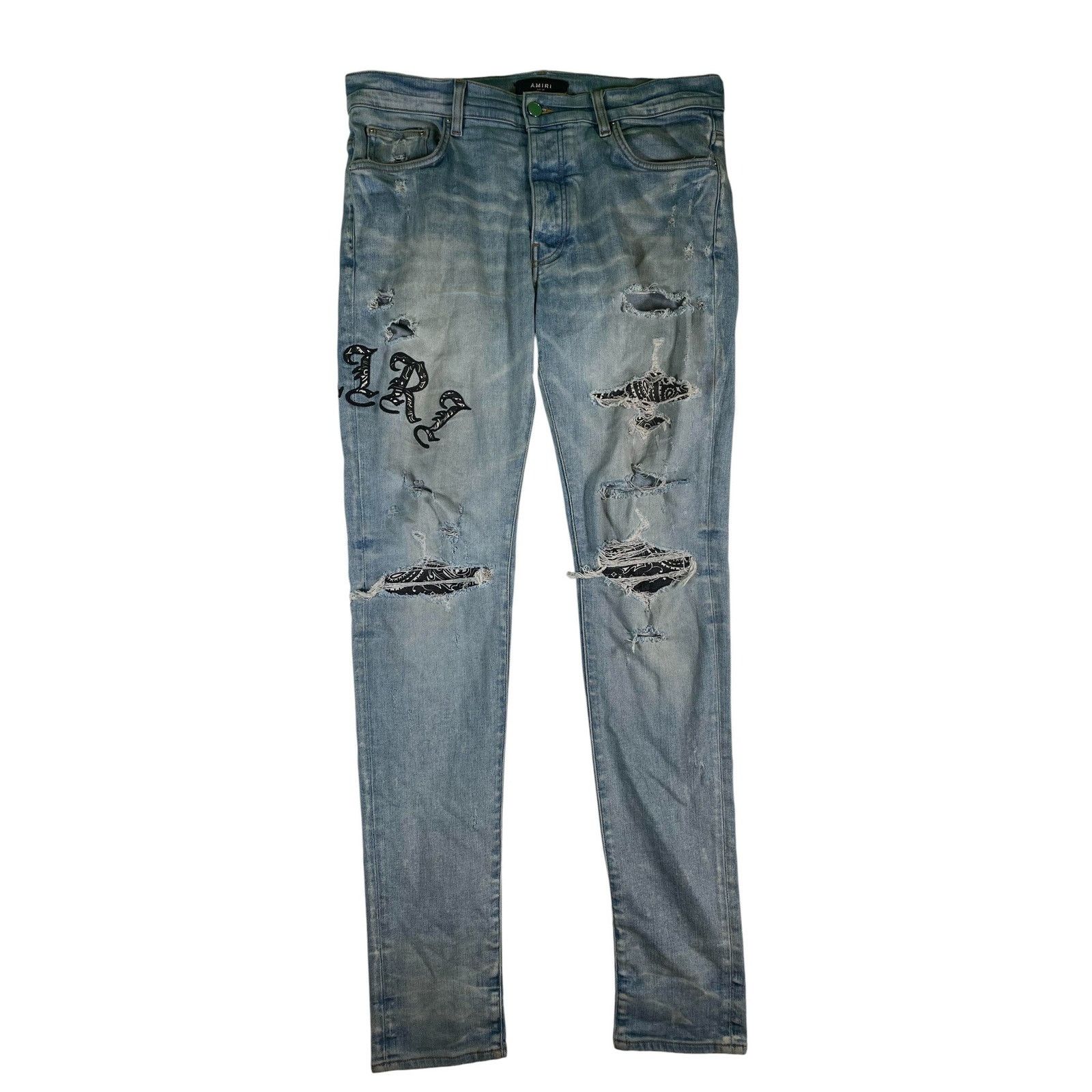 Amiri Amiri Old English Light Wash Jeans Size US 34 / EU 50 - 1 Thumbnail