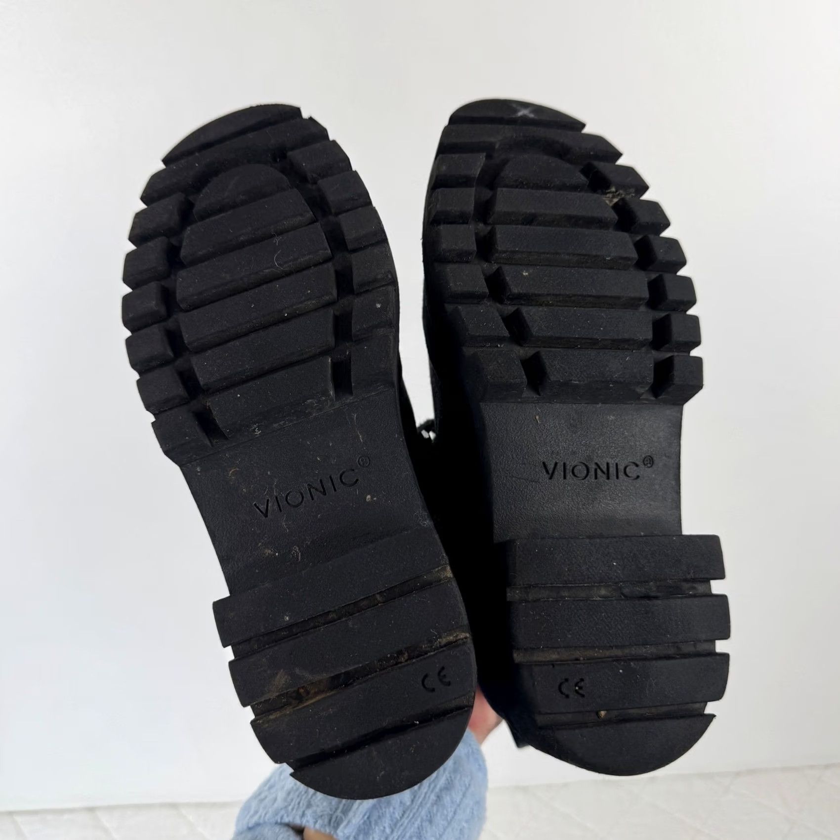 Vionic Vionic Mellie Women Black Waterproof Canvas Suede Lug Sole Lace Up Boots Sz 6.5 Size US 7 / IT 37 - 7 Thumbnail