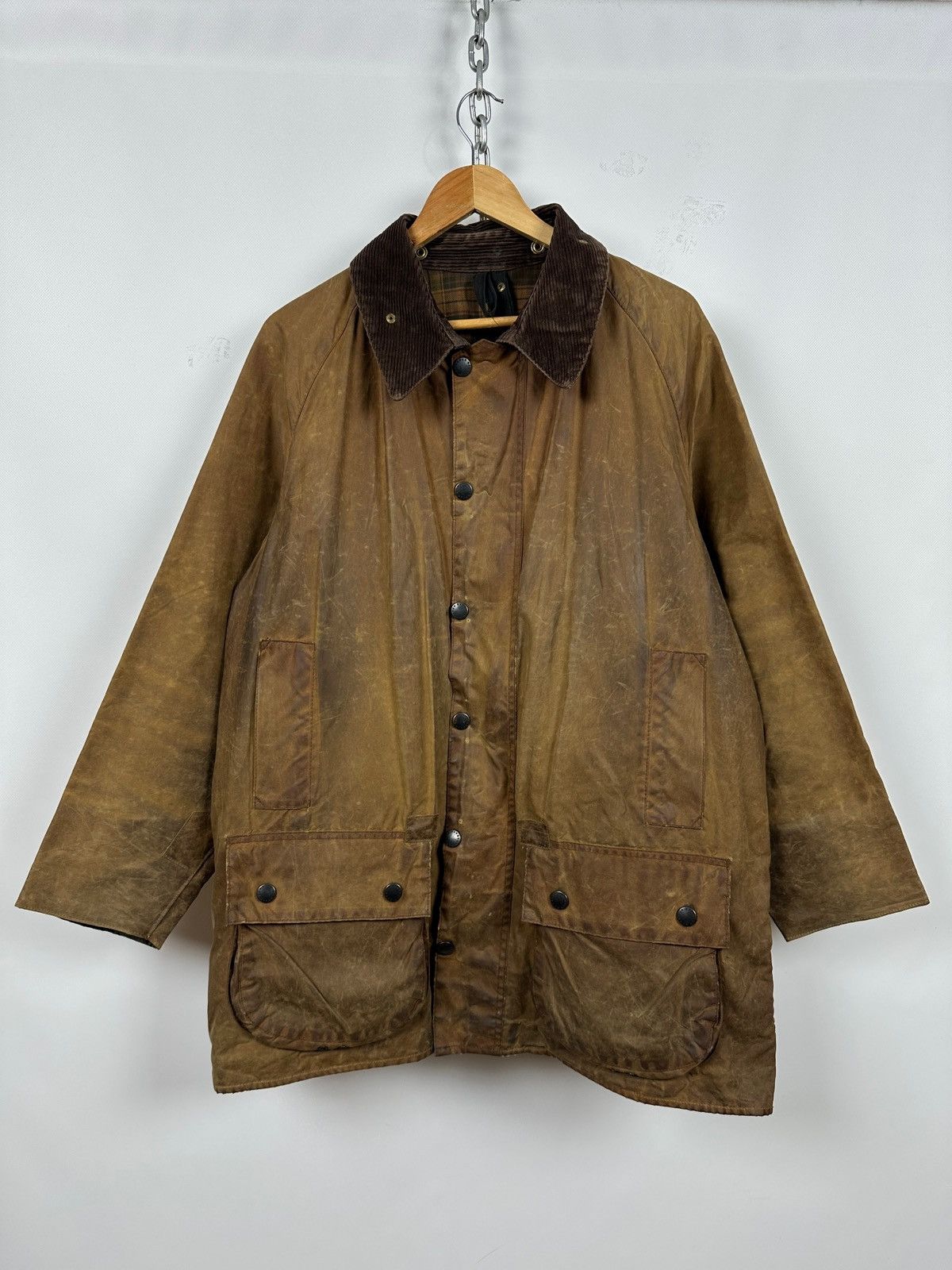 Barbour Vintage Barbour Beaufort Olive Brown Waxed Coat Jacket Size US XXL / EU 58 / 5 - 1 Thumbnail