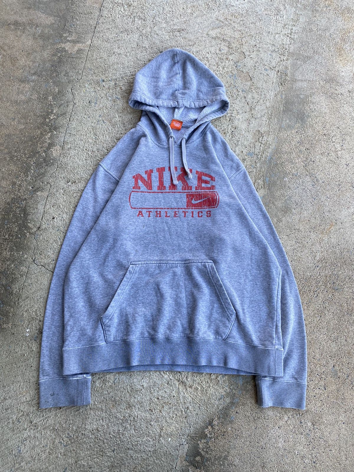 Nike × Vintage Vintage Y2K Nike Grey Hoodie Sweatshirt Size US L / EU 52-54 / 3 - 1 Thumbnail