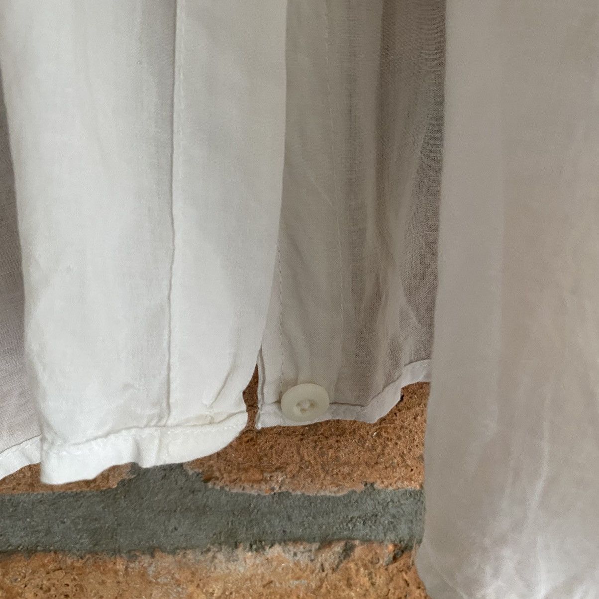 Japanese Brand G.O.A White Soft Pocket Shirt Size ONE SIZE - 12 Thumbnail