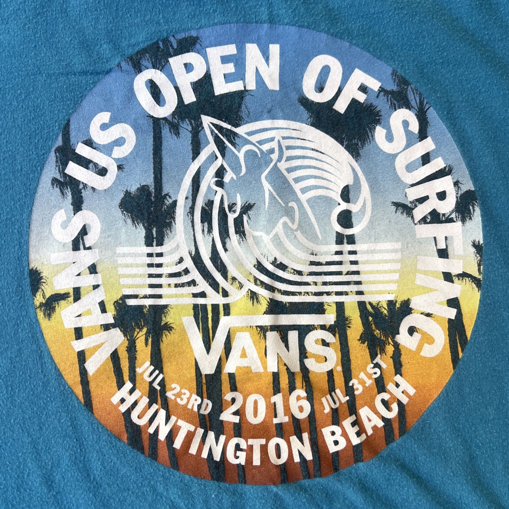 Vans VANS Shirt XL Blue Surfer Graphic Print 2016 US Open Huntington Beach Mens Size US XL / EU 56 / 4 - 2 Thumbnail