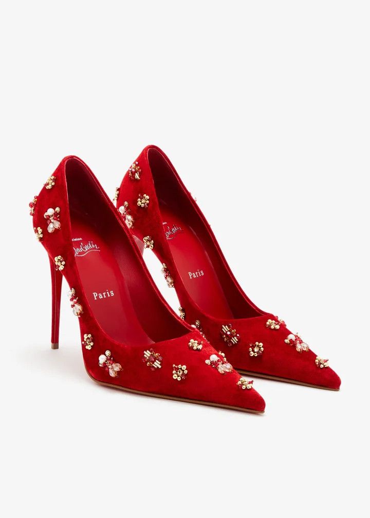 Christian Louboutin os11x0126 Mix Kate Pumps in Red Size US 8 / IT 38 - 4 Thumbnail