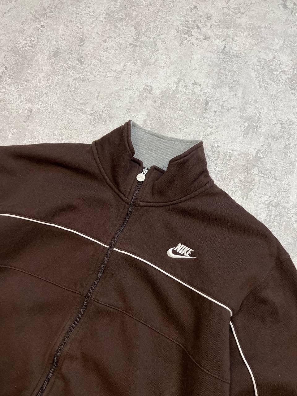 Nike Vintage RARE Nike Brown Zip Sweatshirt Size US XL / EU 56 / 4 - 6 Thumbnail