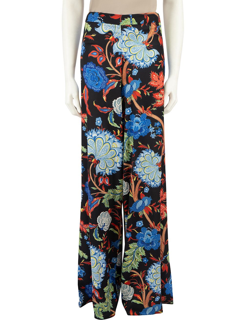 image of Alice Olivia Floral Print Wide Leg Trousers, Women's (Size 27)