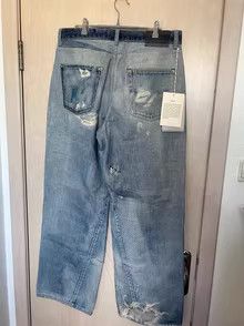 Our Legacy Our Legacy Light Blue Distressed Denim Pants Size US 31 - 2 Thumbnail