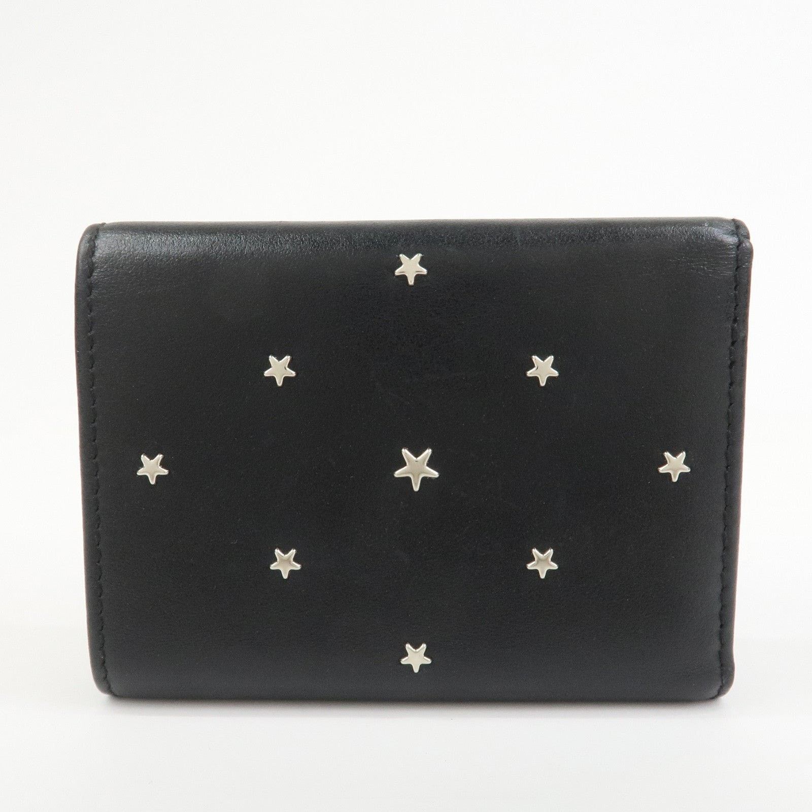 Jimmy Choo Jimmy Choo Studs Leather Tri-Fold Compact Wallet Black Size ONE SIZE - 2 Thumbnail