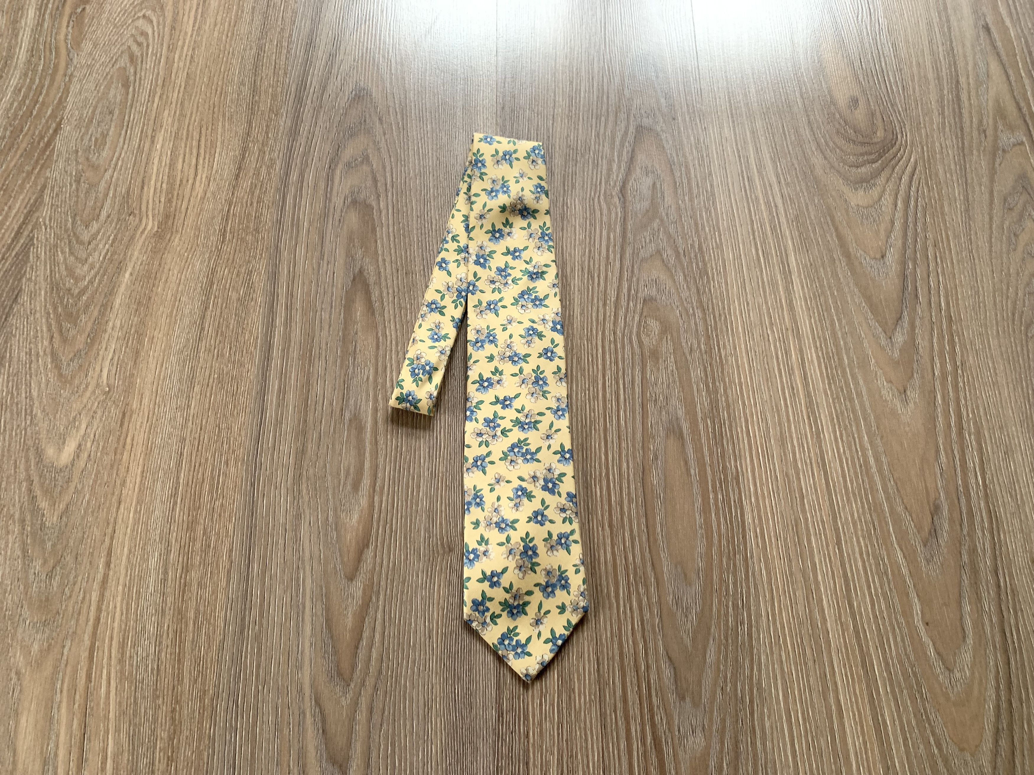 Faconnable Faconnable Hand Made Flower Printed Silk Tie Size ONE SIZE - 2 Thumbnail
