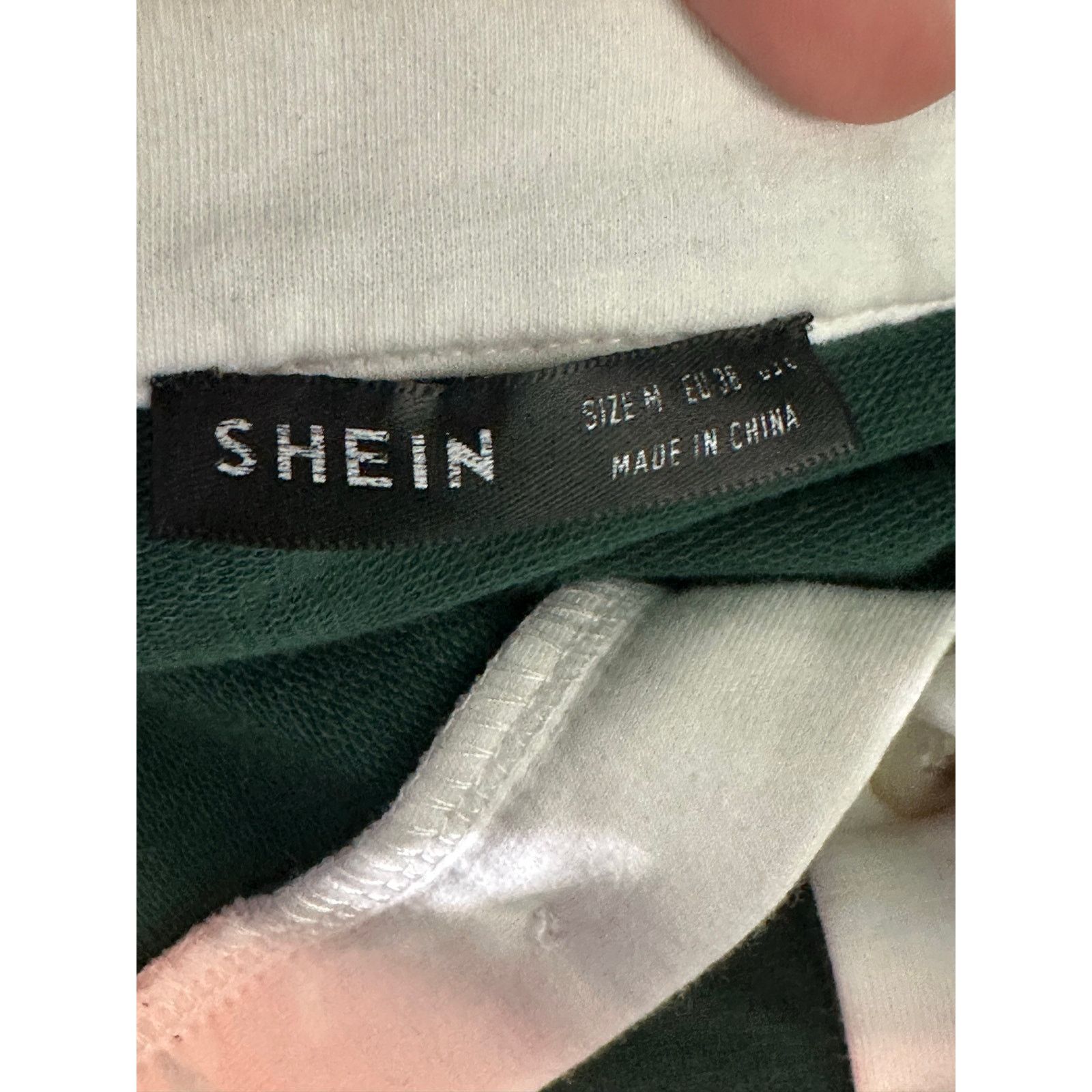 Shein Shein green cream long sleeves polo shirt dress size Medium Size M / US 6-8 / IT 42-44 - 3 Thumbnail