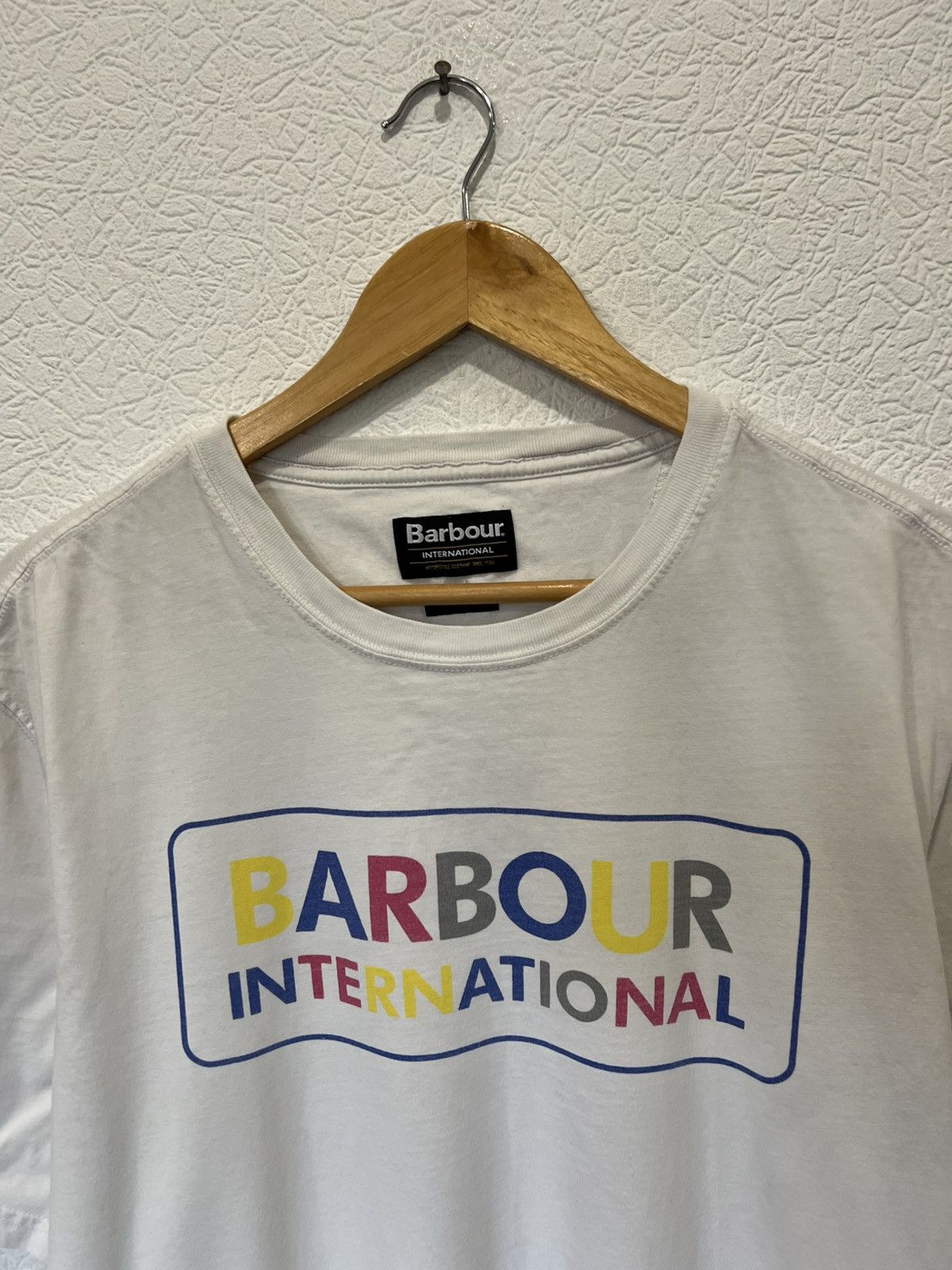 Barbour Barbour International White Basic T Shirt Tee Mens Size US XL / EU 56 / 4 - 2 Thumbnail