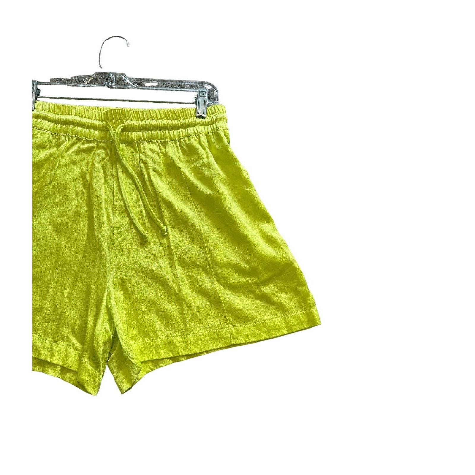 Young Fabulous & Broke YFB Women's Medium Boxer Silky Lime Green Drawstring Shorts Size 30" / US 8 / IT 44 - 7 Thumbnail