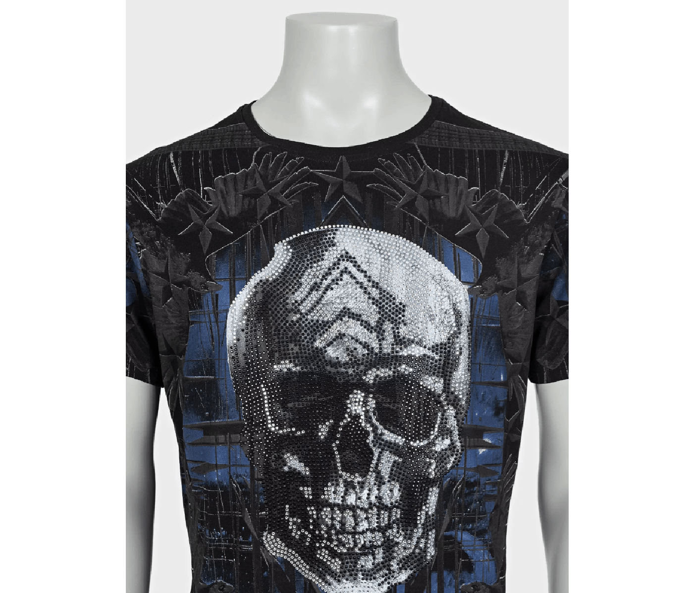 Philipp Plein Philipp Plein Black Rhinestone T-Shirt Men XL Size US XL / EU 56 / 4 - 4 Thumbnail