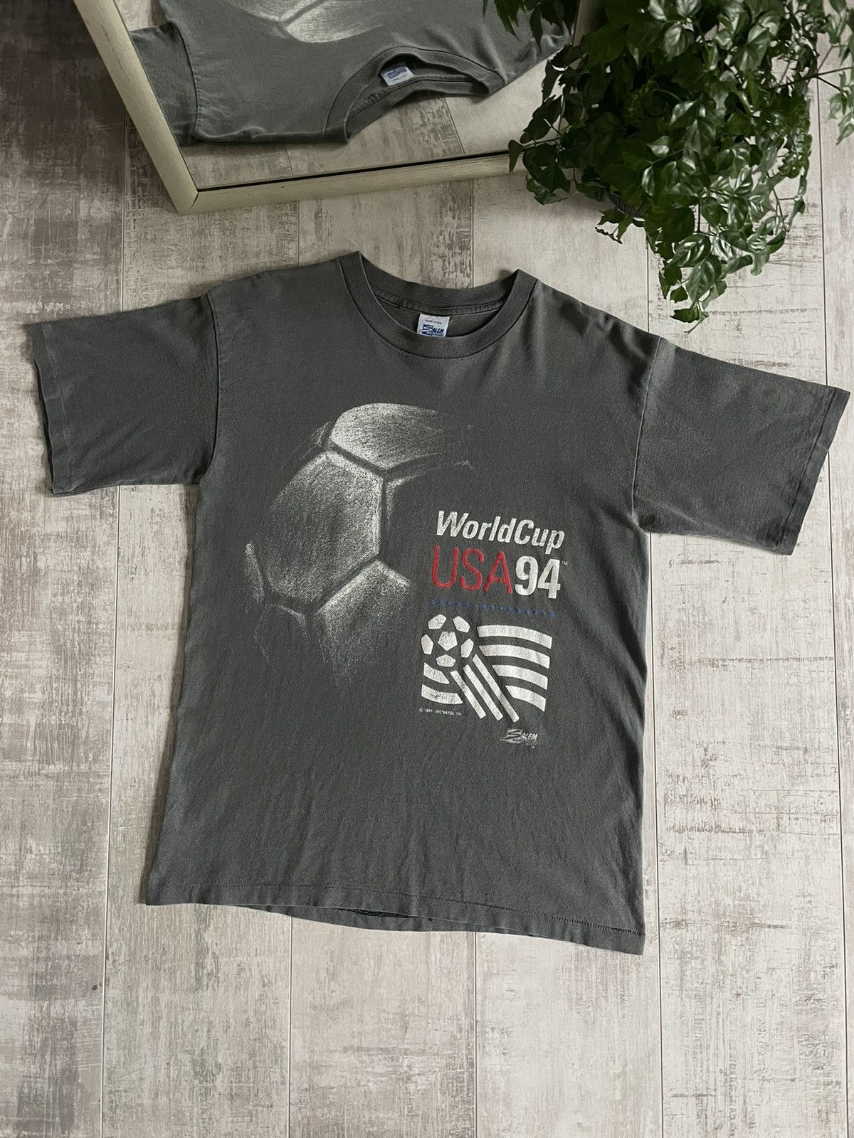 Salem Sportswear × Vintage 1994 Fifa World Cup USA T-Shirt Vintage Sportwear RARE Size US L / EU 52-54 / 3 - 2 Thumbnail
