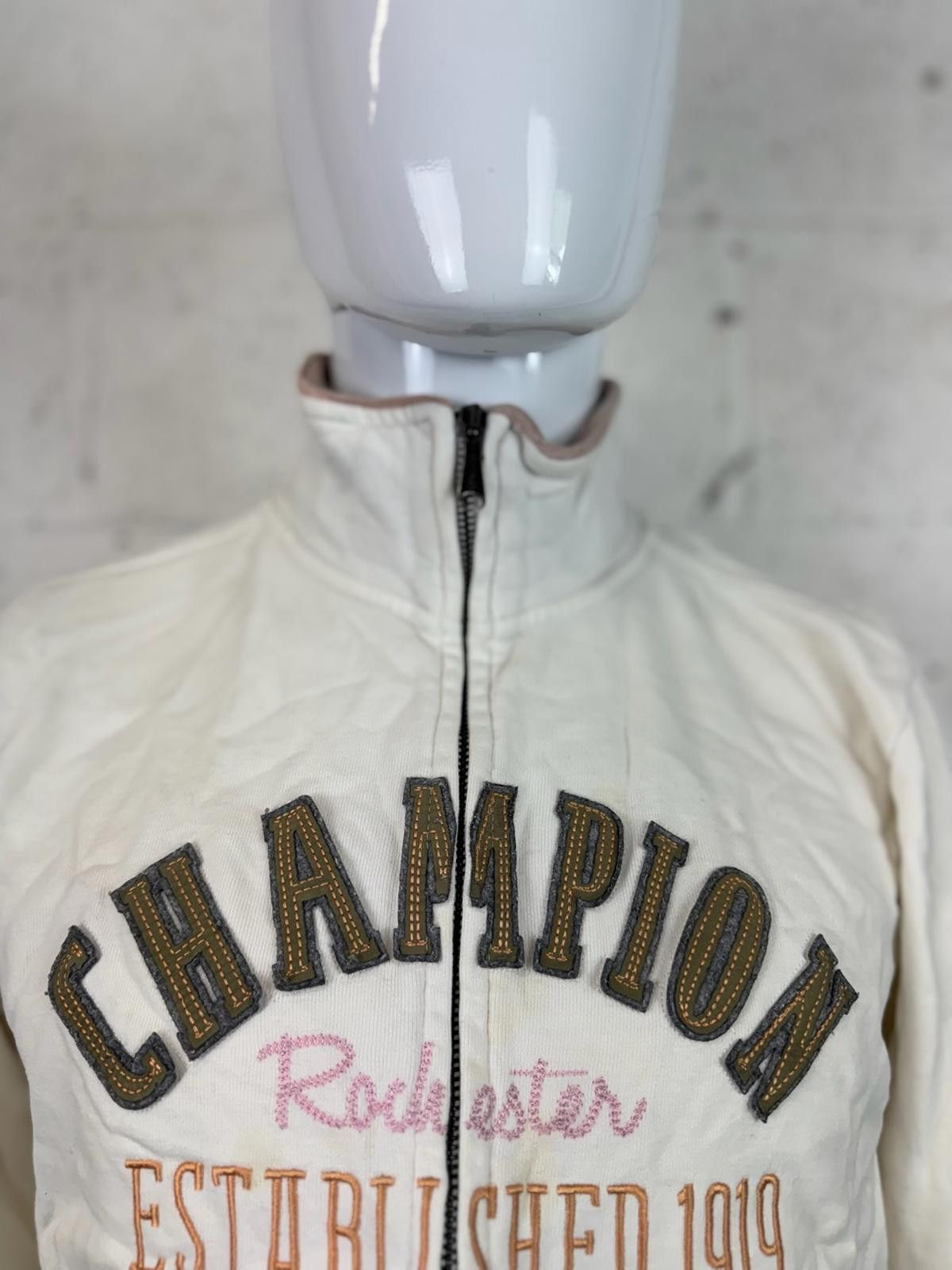 Champion Champion White Brown Full Zip Jacket Mens Size M Size US M / EU 48-50 / 2 - 5 Thumbnail