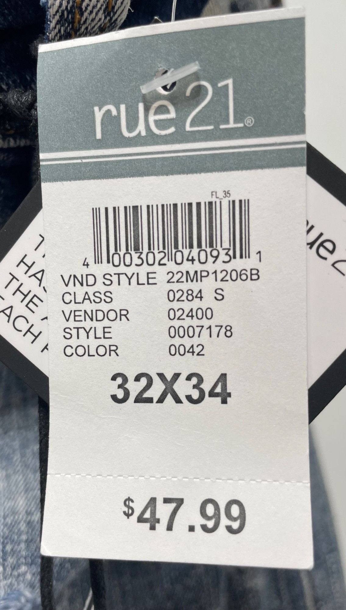 rue21 Rue 21 - Men's Supreme Flex Skinny Jeans - Blue - 32 x 34 Size US 32 / EU 48 - 8 Thumbnail