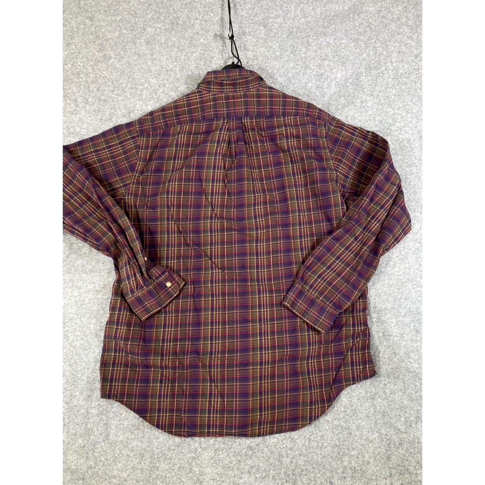 Ralph Lauren Ralph Lauren Button Down Shirt Mens XL Purple Green Plaid Long Sleeve Outdoor Shirt Size US XL / EU 56 / 4 - 7 Thumbnail