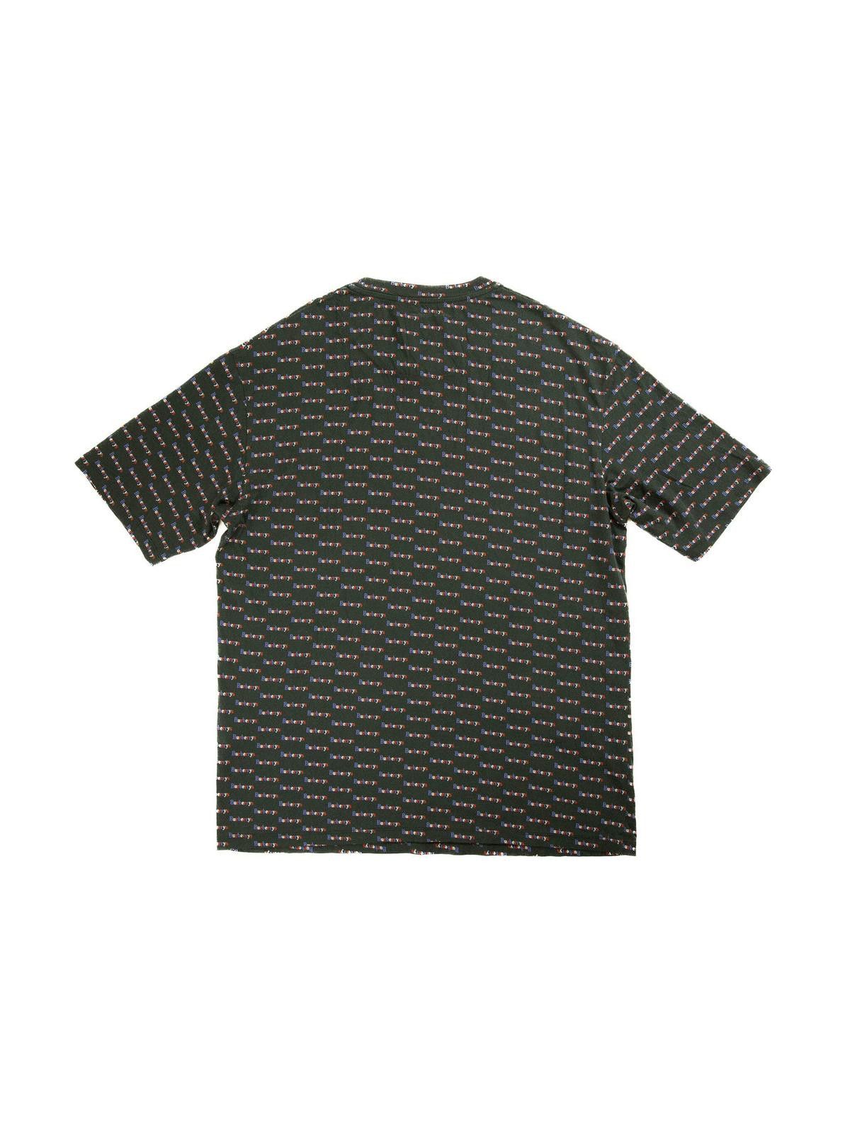 Burberry Burberry Mens Repeat Logo Black T Shirt Medium Black Size US M / EU 48-50 / 2 - 5 Thumbnail