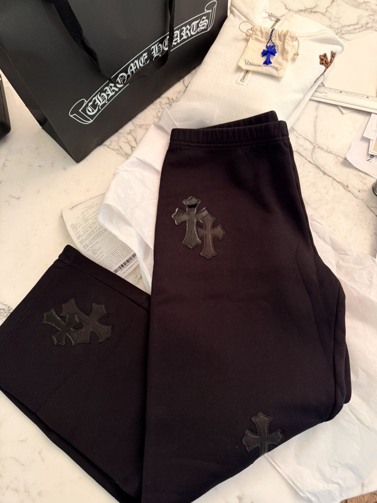 Chrome Hearts Sweat pants paper jam full of patches Size US 38 / EU 54 - 3 Thumbnail