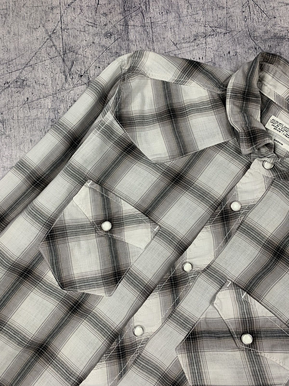 Allsaints Designer Allsaints Spitalfields Rawstone LS Shirt Checkered Size US M / EU 48-50 / 2 - 4 Thumbnail