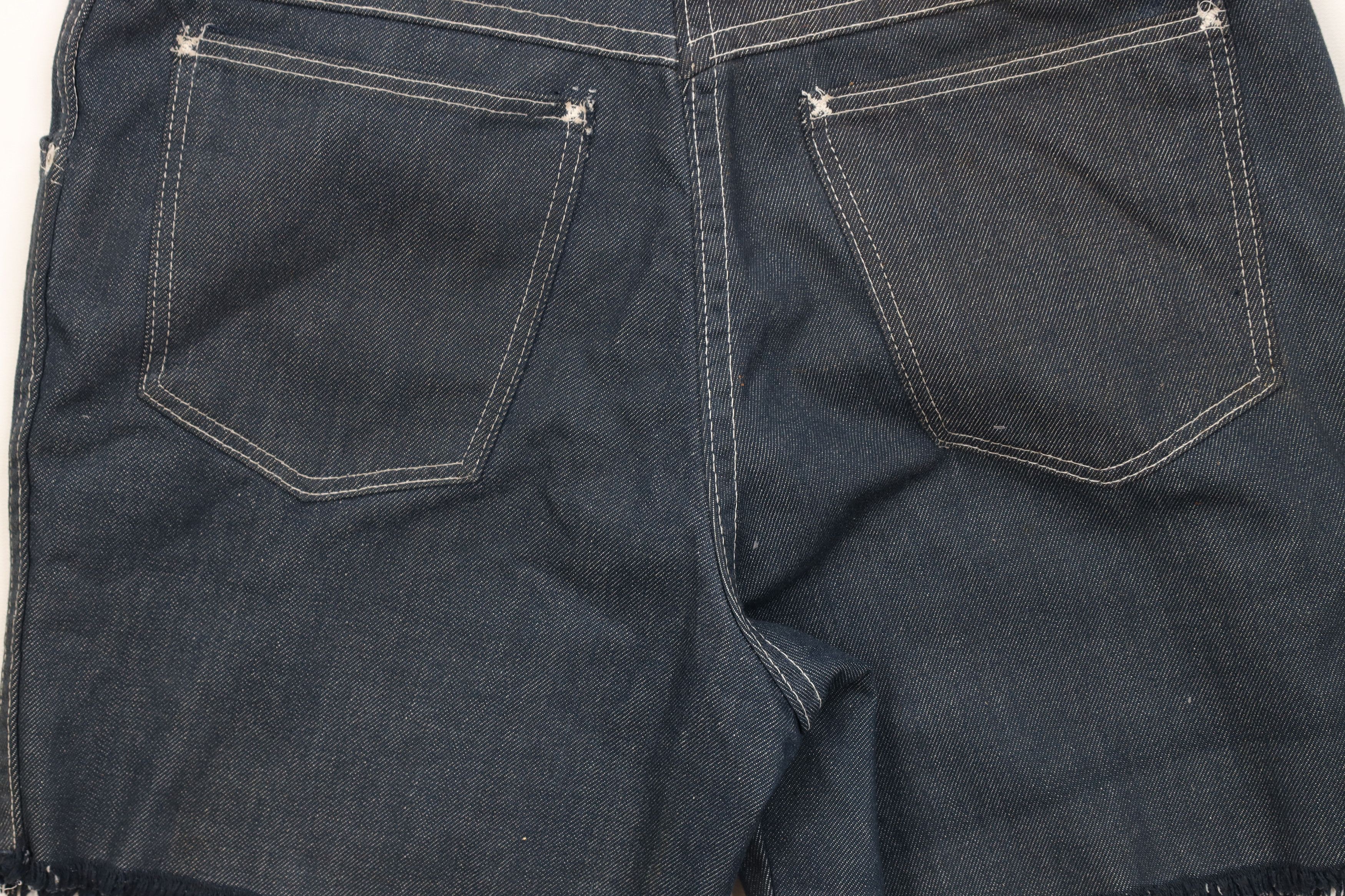 Vintage Vintage 70s Streetwear Frayed Chambray Denim Jean Shorts USA Size US 30 / EU 46 - 10 Thumbnail