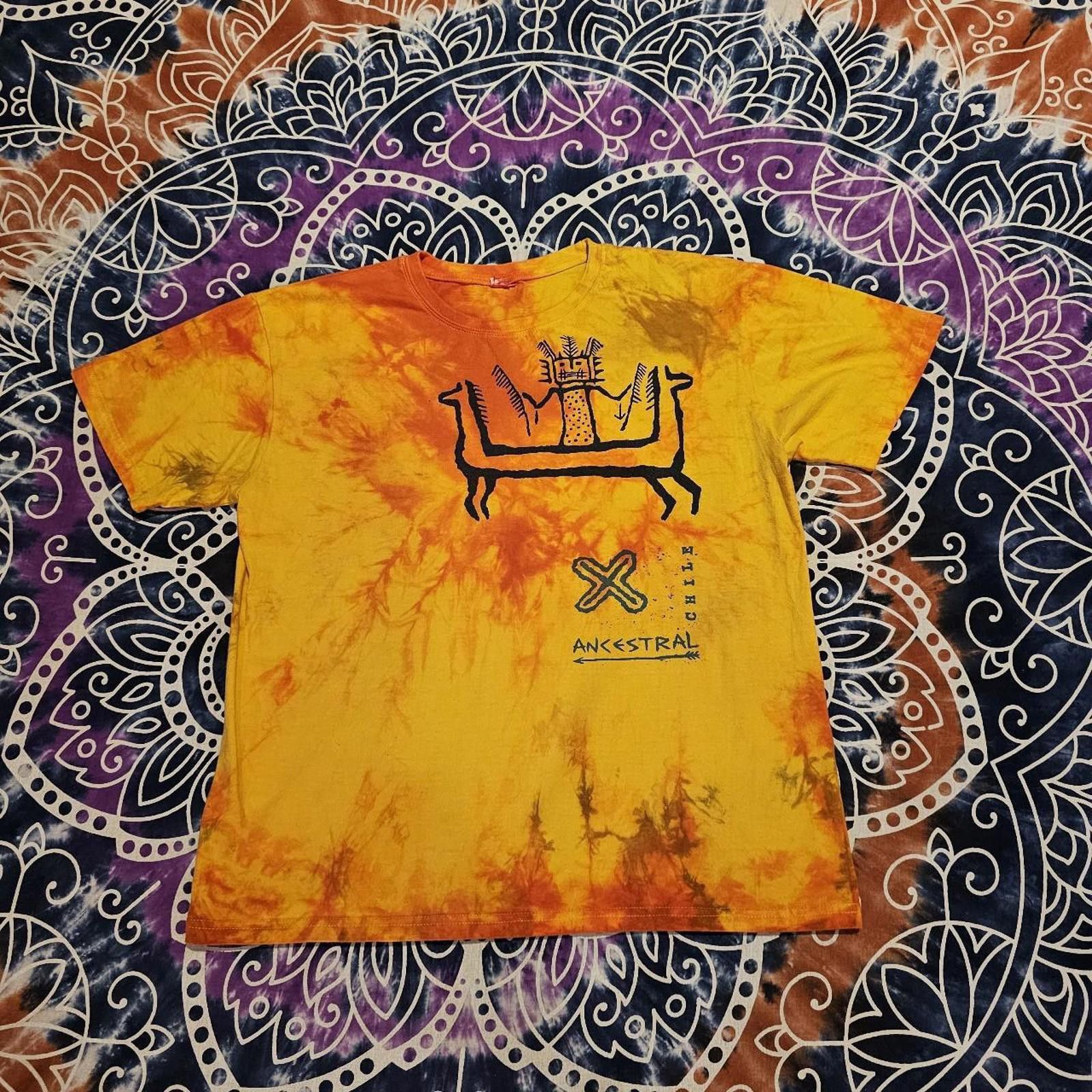 Designer TIE-DYED Yellow and Orange T-shirt Size US M / EU 48-50 / 2 - 1 Thumbnail