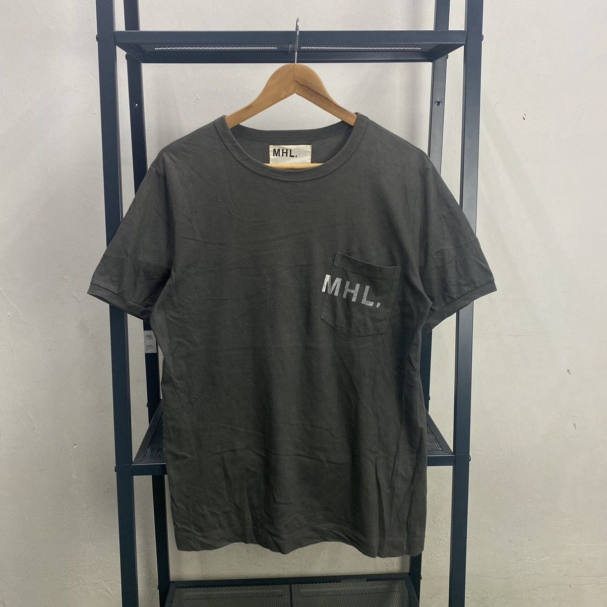 Rare!! Margaret Howell MHL Spellout pocket tee