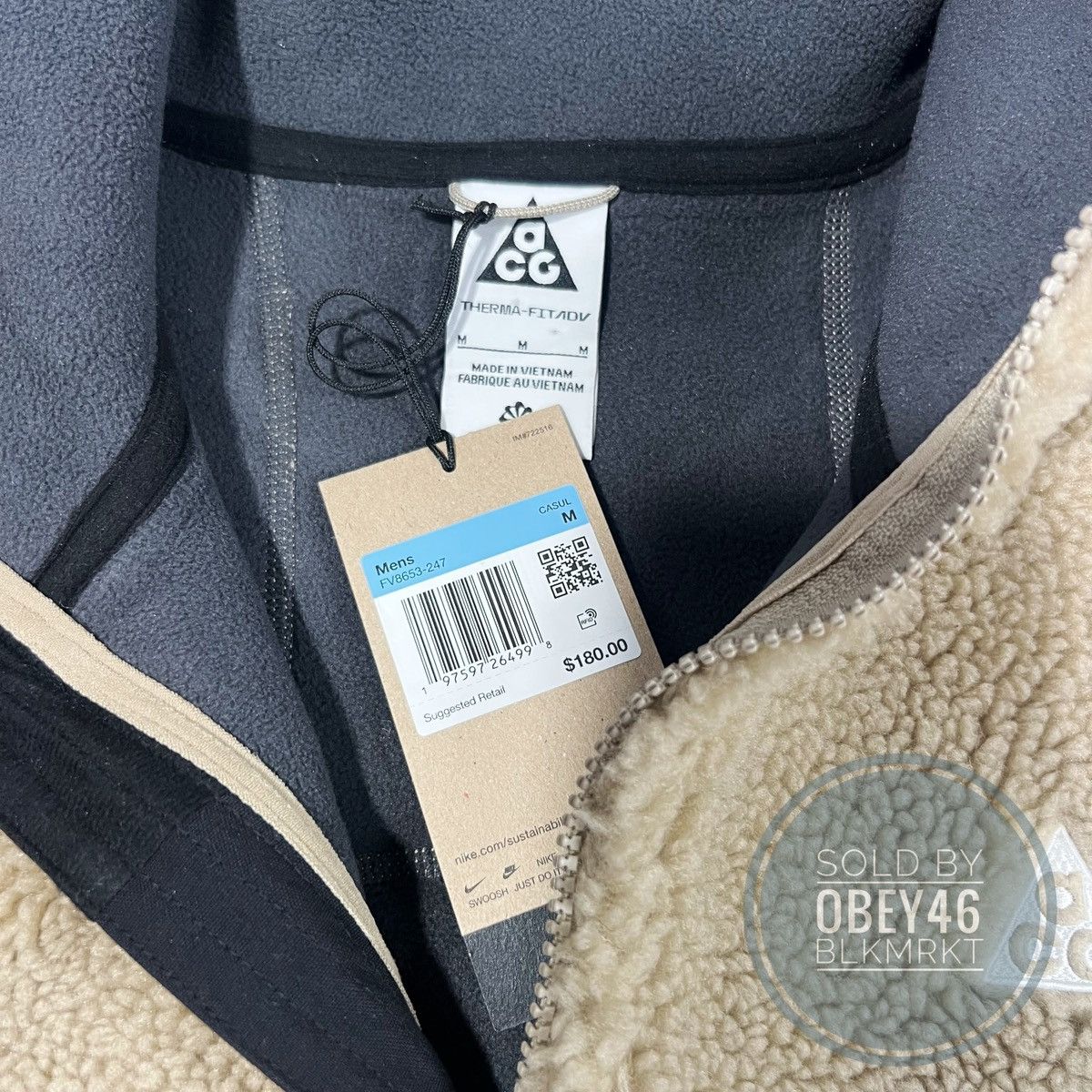 Nike ACG Nike ACG Full Zip Up Canwell Glacier Jacket Khaki Beige Size US M / EU 48-50 / 2 - 2 Thumbnail