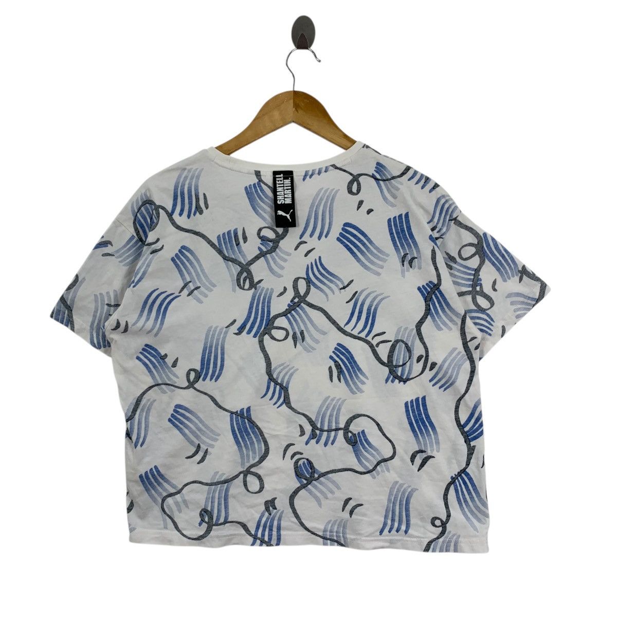 Puma PUMA SHANTELL MARTIN Overprint Crop Top Short Sleeve Tshirt Size S / US 4 / IT 40 - 2 Thumbnail