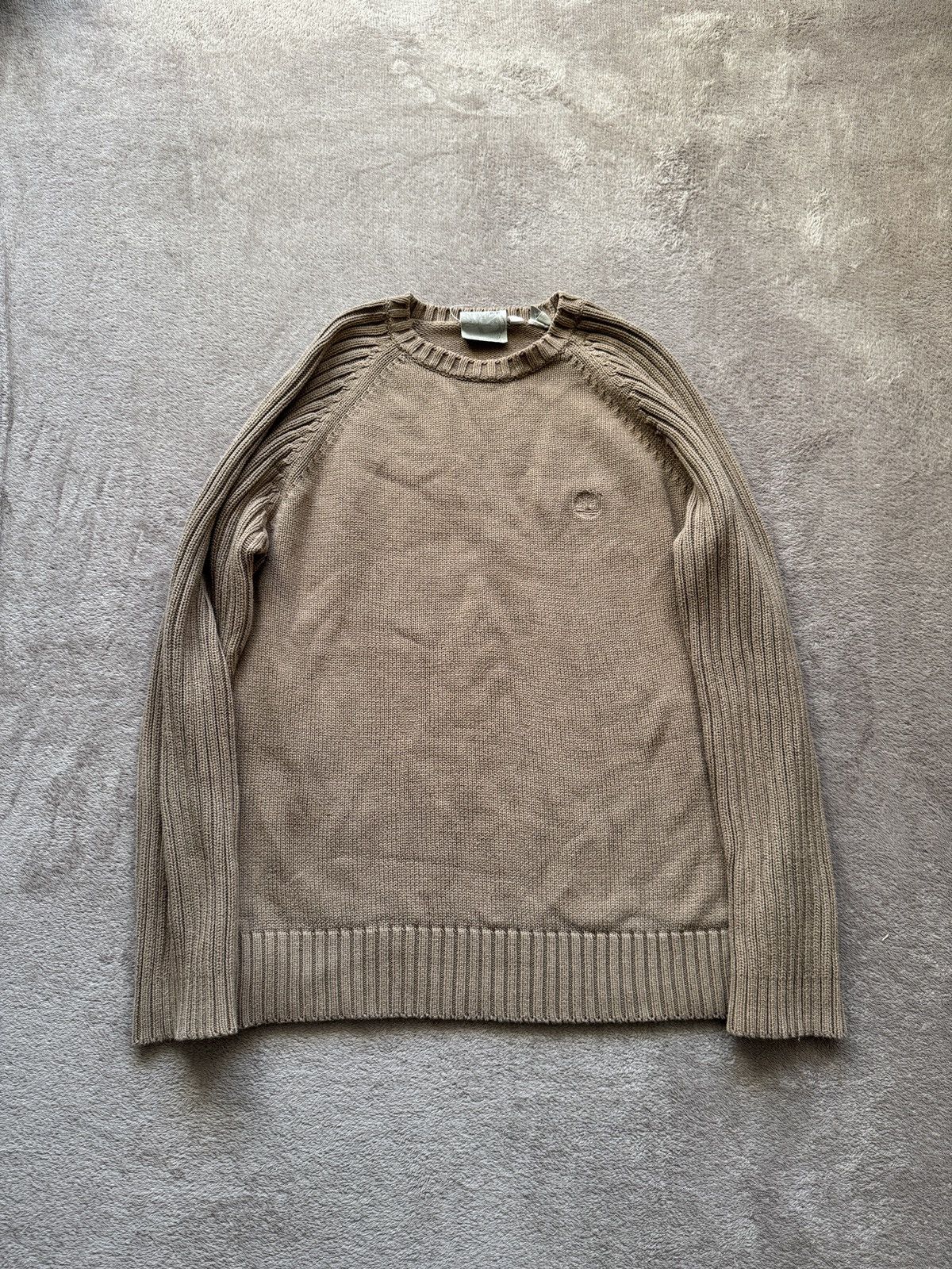 Le Grande Bleu (L.G.B.) × Timberland × Tripp NYC Timberland vintage Y2K faded Cable Knit Grandpa Sweater Size US S / EU 44-46 / 1 - 2 Thumbnail
