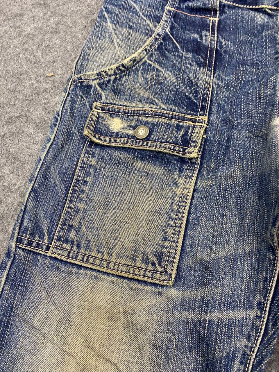 Japanese Brand 💥Vintage Johnbull Kojima Bushpant Distressed Denim Size US 34 / EU 50 - 9 Thumbnail