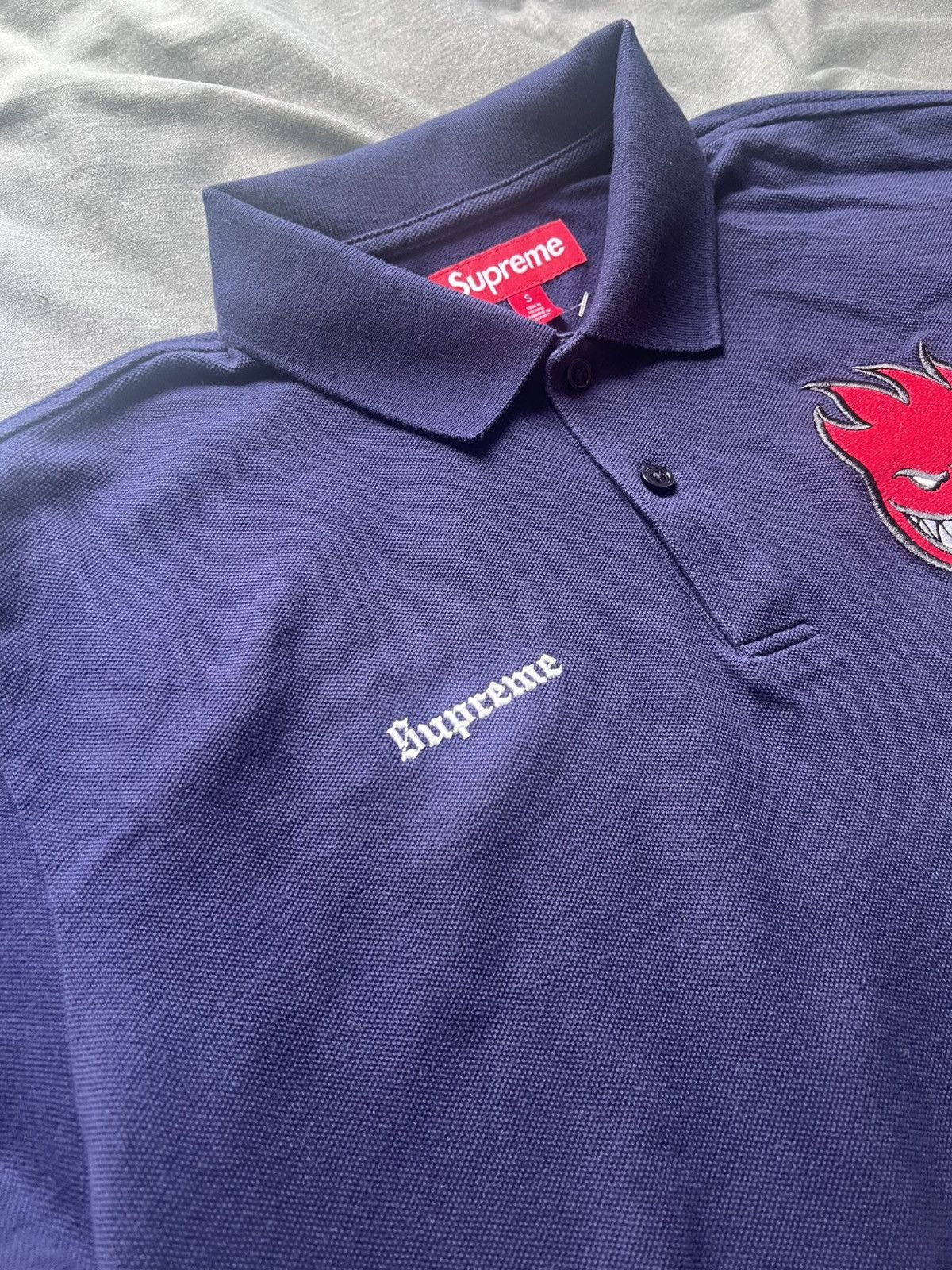Supreme Spitfire Polo Navy Size Small