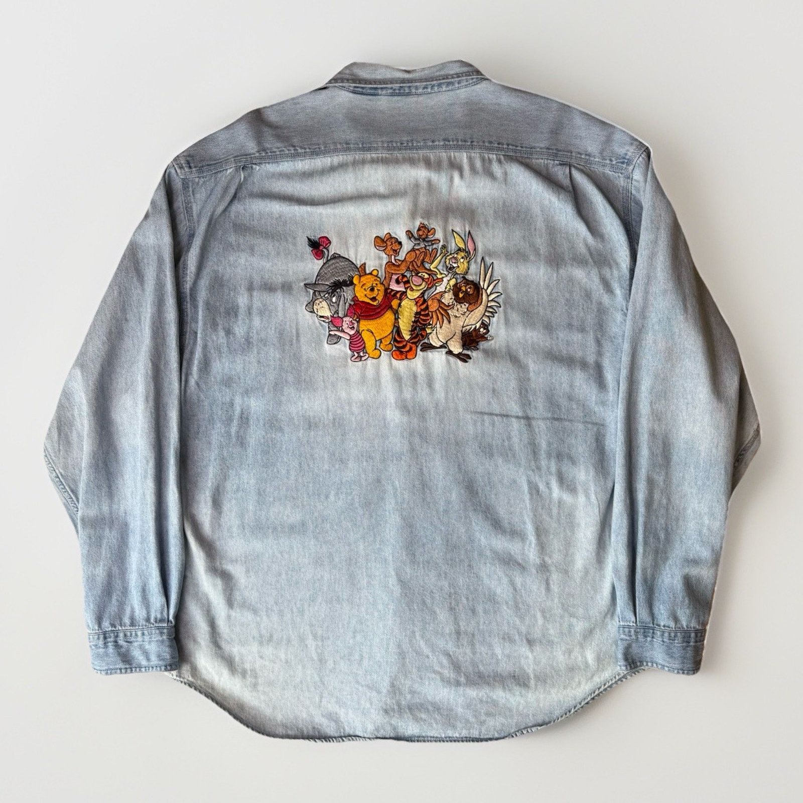 Disney Vintage Winnie the Pooh Shirt 2XL Blue Long Sleeve Button Up Size US XXL / EU 58 / 5 - 1 Thumbnail