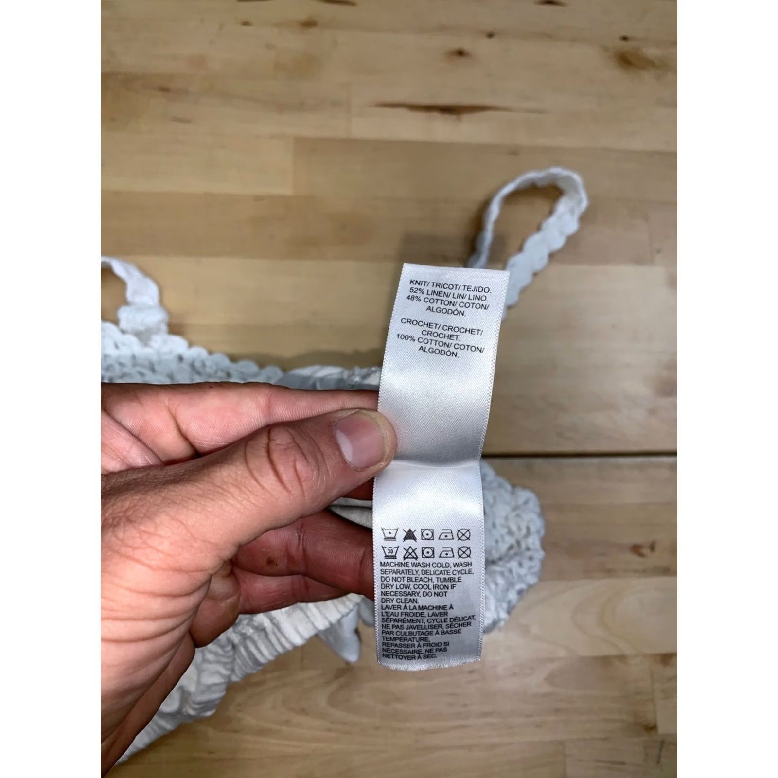 Lucky Brand Lucky Brand Tank Women M White Knit Crocheted Sleeveless Cropped Y2K Tunic 13170 Size M / US 6-8 / IT 42-44 - 4 Thumbnail