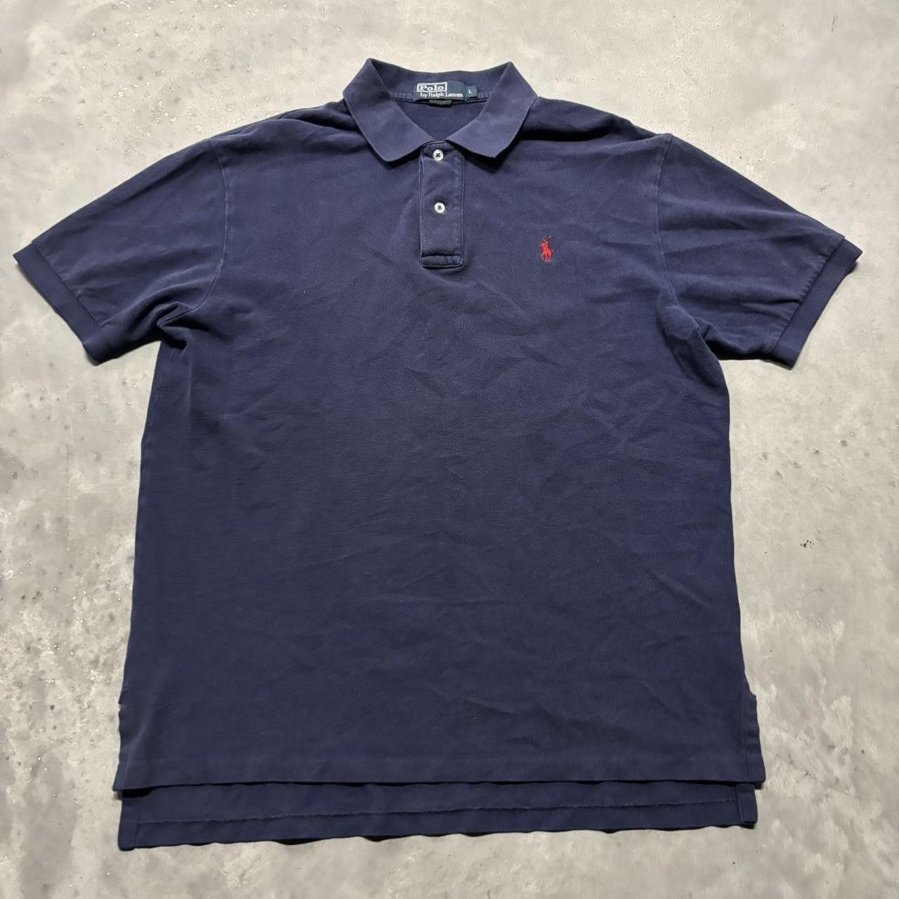 Polo Ralph Lauren × Vintage Crazy Vintage Y2K/2000s Navy Blue Polo Ralph Lauren Essential Polo Shirt! Size US L / EU 52-54 / 3 - 1 Thumbnail