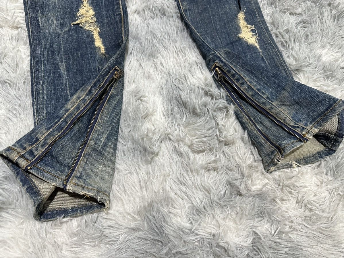 GOA 🔥Y2K Archived Goa Mud Wash Zipper Flared Denim Distressed Size US 34 / EU 50 - 5 Thumbnail