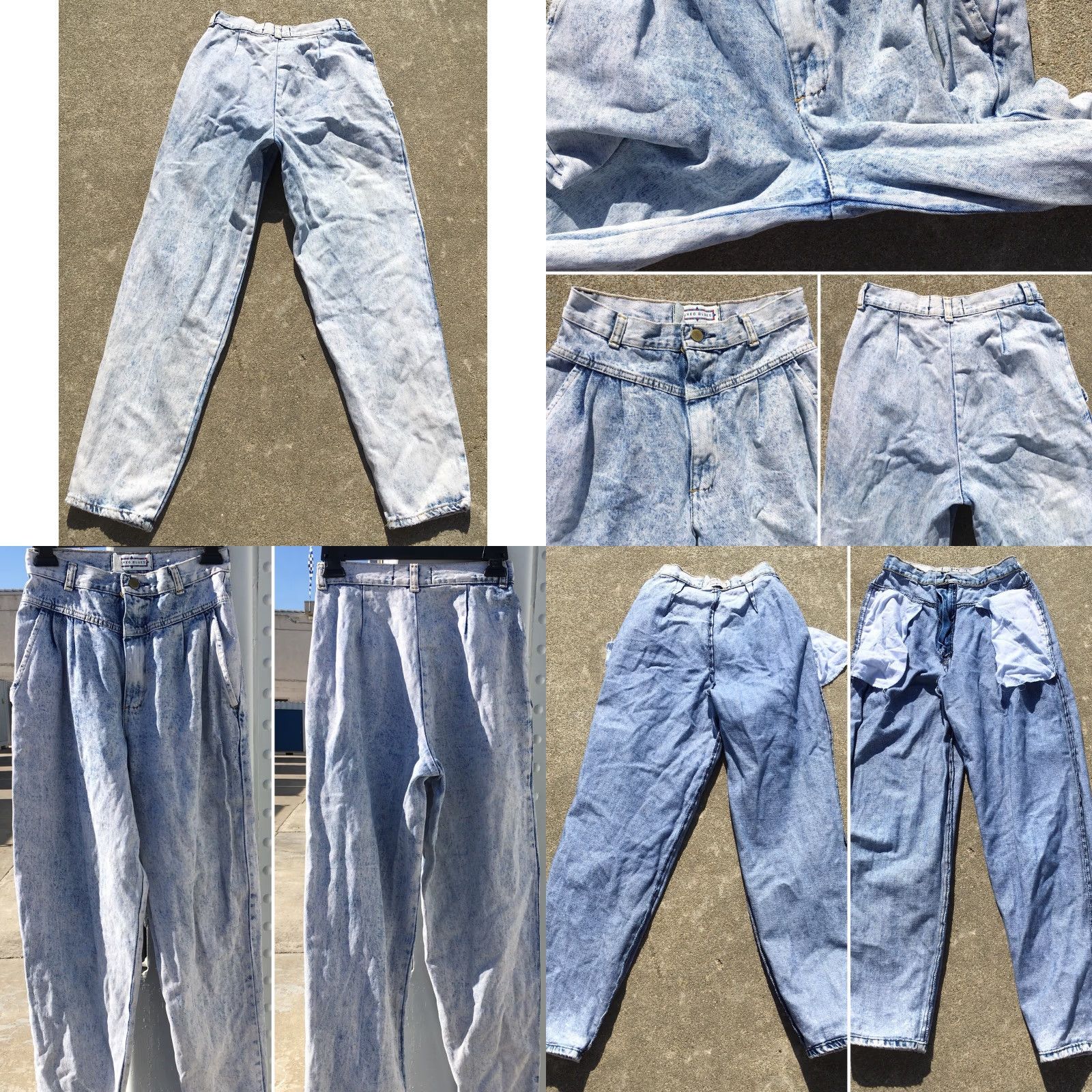 Vintage VINTAGE Mixed Blues Jeans High Waist Tapered Leg 26 in Waist 80s 90s Blue Denim New Wave Hip Hop Punk 1980s 1990s Mens Size 26" / US 2 / IT 38 - 8 Thumbnail