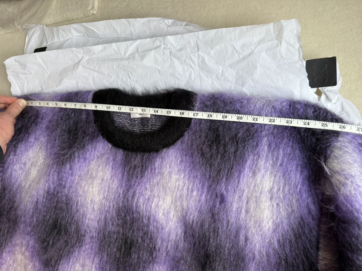 Celine $1.4k FW22 Celine argyle mohair blend fuzzy sweater L Hedi Size US L / EU 52-54 / 3 - 4 Thumbnail