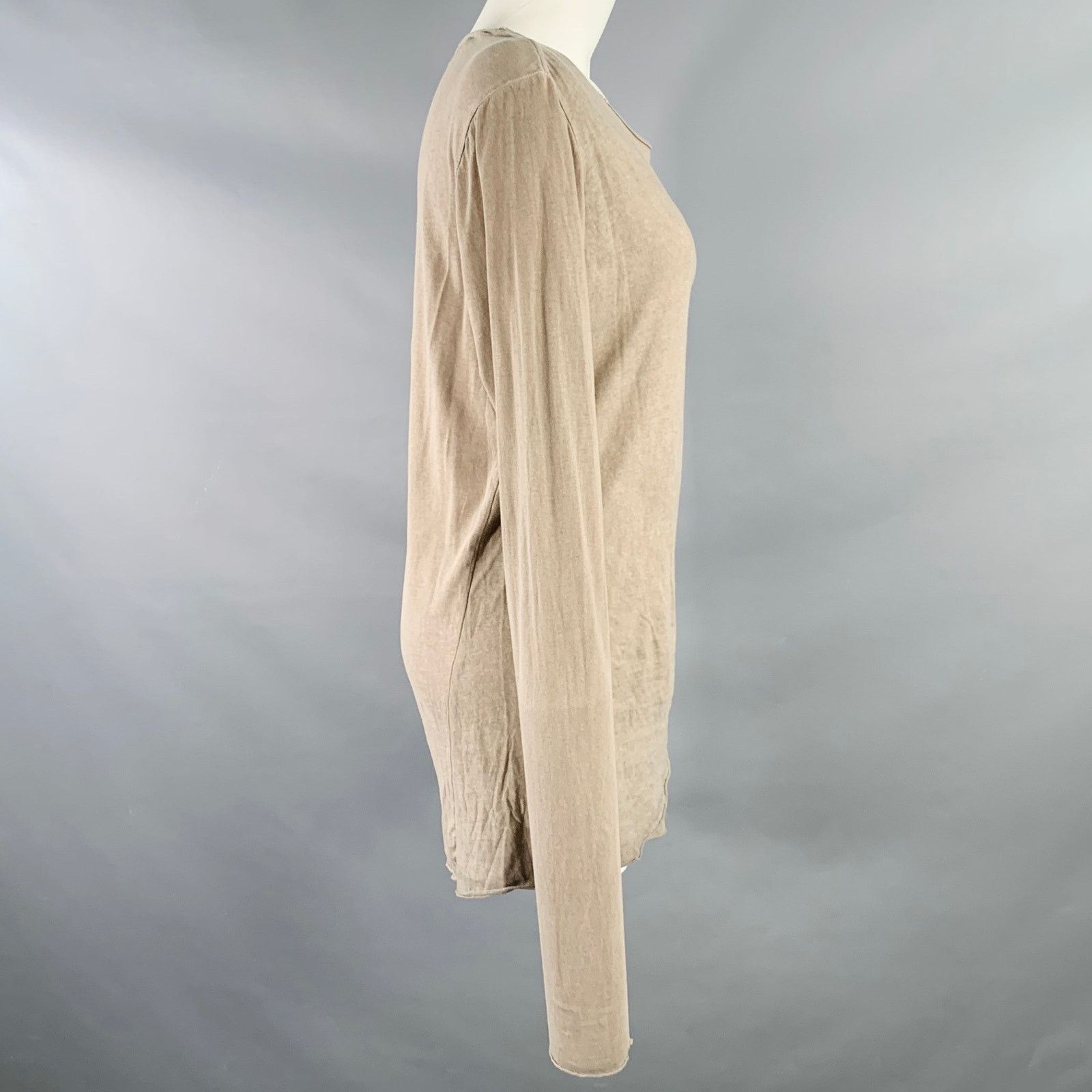 Other LOST & FOUND Size M Khaki Cotton Scoop Neck Casual Top Size M / US 6-8 / IT 42-44 - 2 Thumbnail