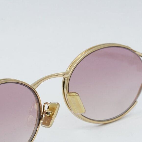 Miu Miu Miu Miu MU52YS 5AK06S Sunglasses Gold Oval Frame Size ONE SIZE - 7 Thumbnail