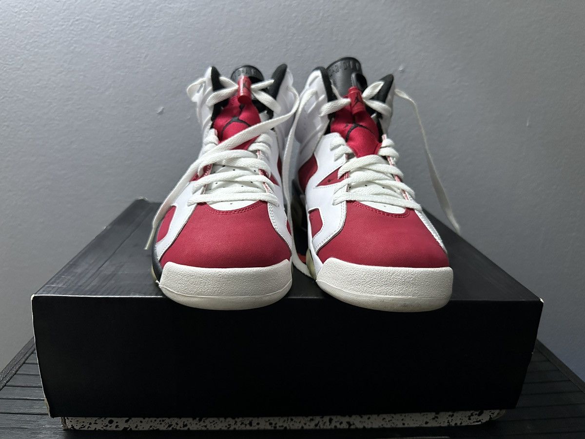 Jordan Brand × Nike 2008 Nike Air Jordan VI 6 Carmine CDP Size US 10.5 / EU 43-44 - 2 Thumbnail