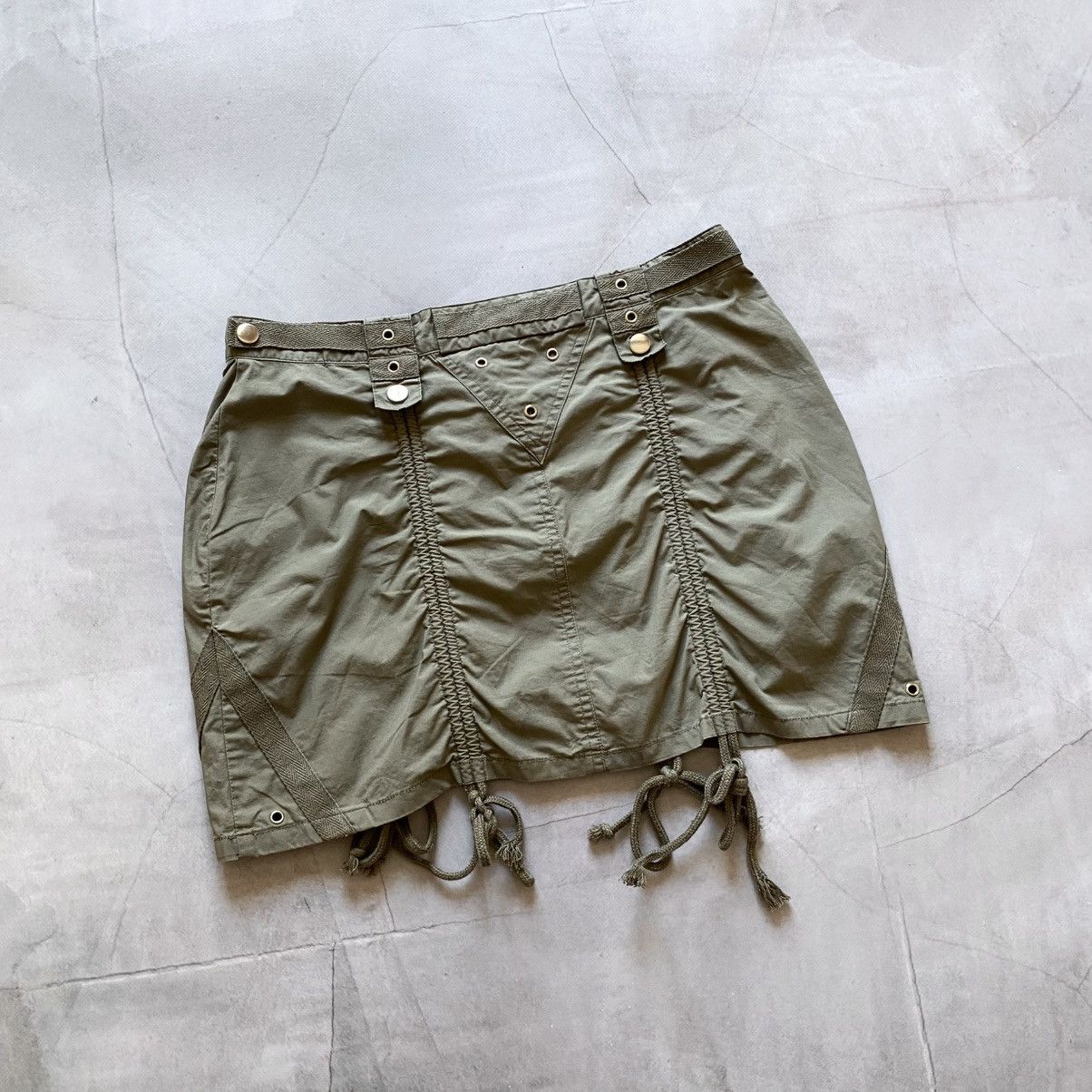 Miss Sixty Bandage If Six Was Nine Style Mini Avantgarde Skirt Y2K Size 28" / US 6 / IT 42 - 2 Thumbnail