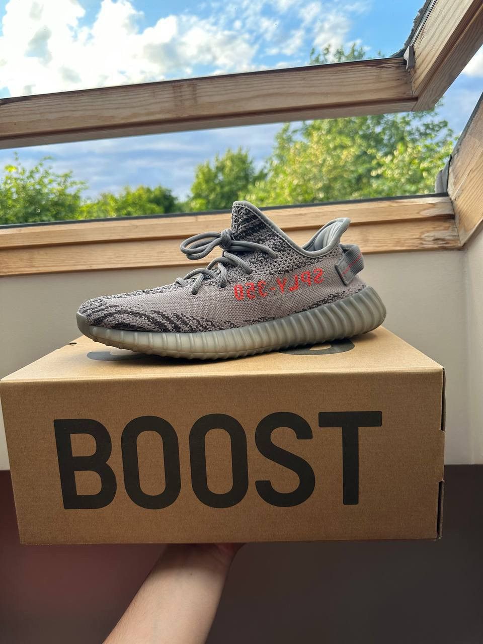 image of Adidas x Kanye West Yeezy Boost 350 V2 Shoes in Grey, Men's (Size 9)
