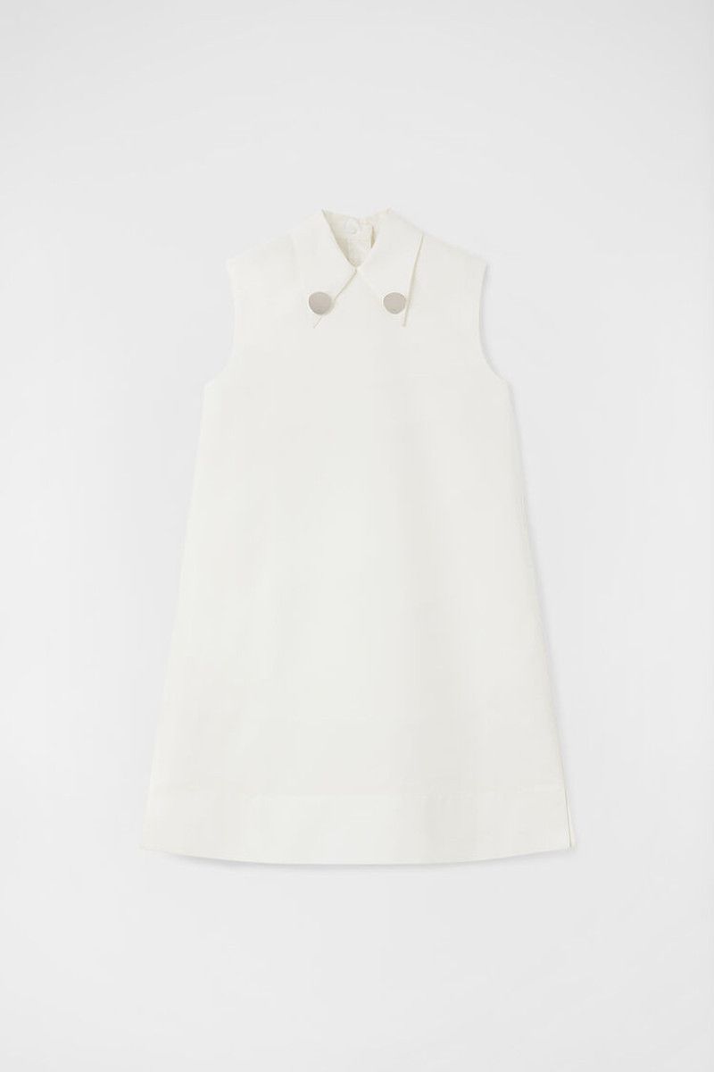 Jil Sander o1mt1gz0426 Mini Dress in White Size XS / US 0-2 / IT 36-38 - 1 Thumbnail