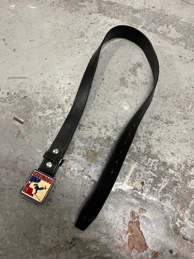 Dsquared2 2000s Dsquared2 Black Leather Ski Buckle Belt Size ONE SIZE - 4 Thumbnail