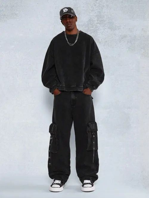 Japanese Brand y2k baggy cargo hiphop Faded pants Size US 32 / EU 48 - 2 Thumbnail