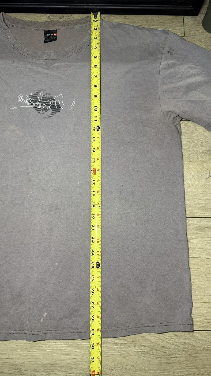Quiksilver Y2K 2000s Thrashed Quicksilver Outline Mirrored Logo Shirt Size US XL / EU 56 / 4 - 9 Thumbnail