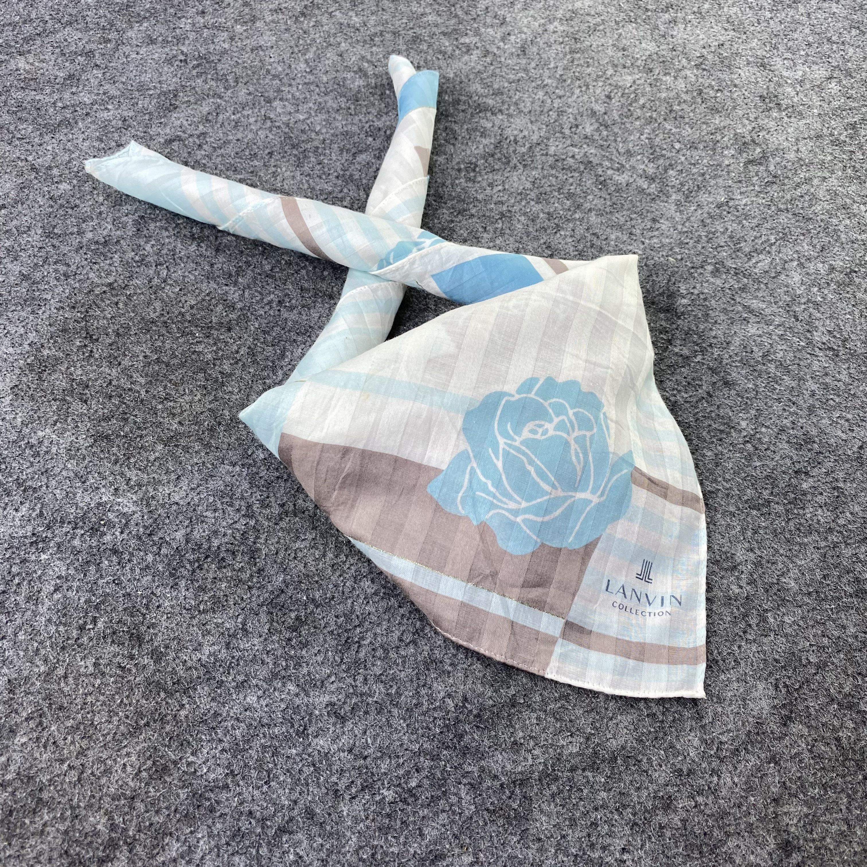 Lanvin × Vintage Lanvin Handkerchief / Bandana / Neckerchief /Headscarf-B1108 Size ONE SIZE - 1 Thumbnail