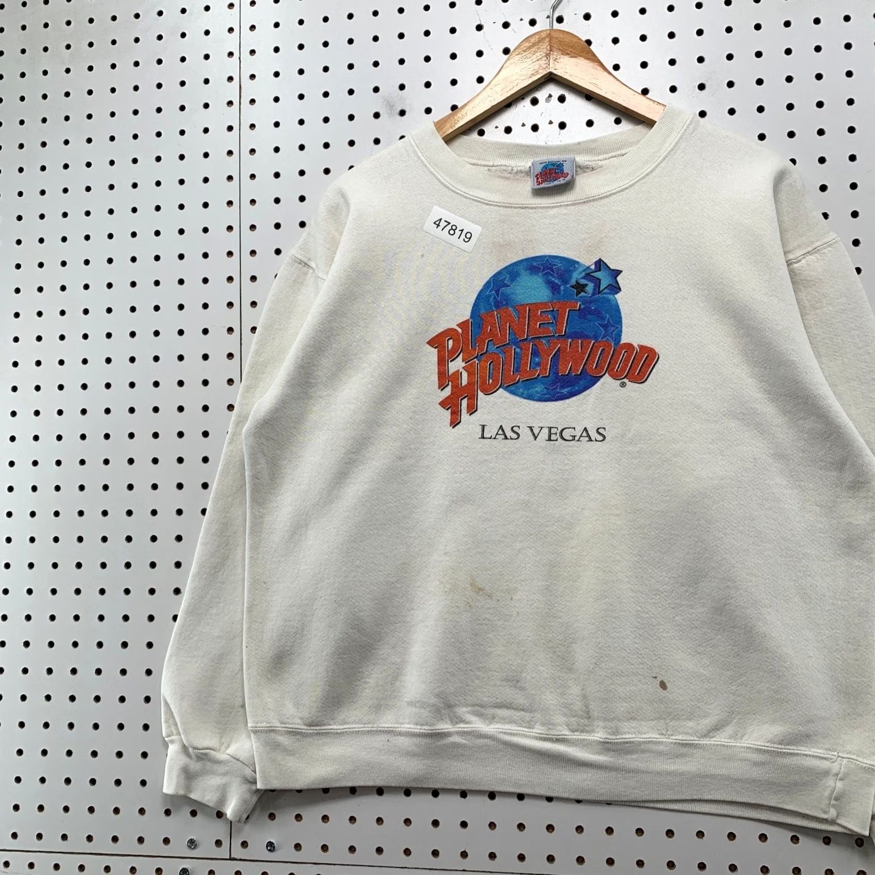 Planet Hollywood VINTAGE Planet Hollywood Sweatshirt Mens L White Las Vegas Crewneck USA Size US L / EU 52-54 / 3 - 4 Thumbnail